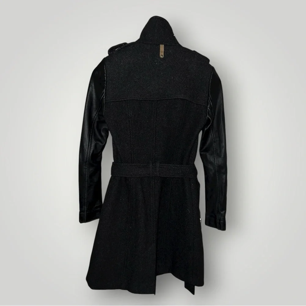 Mackage Women’s Wool Coat with Leather Sleeves – Size XS - Picture 3 of 3